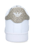 EMPORIO ARMANI SNEAKER CLASSIC CC MFA WHITE ROASTE - CALZADO