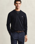 GANT CLASSIC COTTON V NECK EVENING BLUE