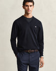 GANT CLASSIC COTTON V NECK EVENING BLUE