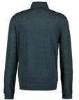 GANT EXTRAFINE MERINO WOOL HALF ZIP TARTAN GREEN