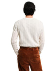 GANT LAMBSWOOL CABLE C-NECK CREAM