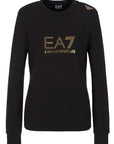 EMPORIO ARMANI EA7 METALIC LOGO SWEATSHIRT NEGRO