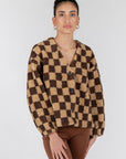 24 COLOURS CHAQUETA DE CUADROS BROWN