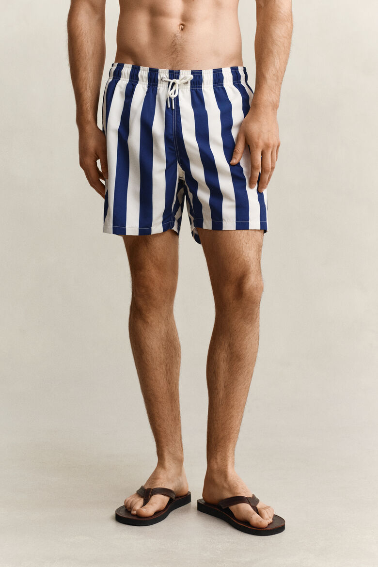 GANT BLOCK STRIPED SWIM SHORTS RICH NAVY
