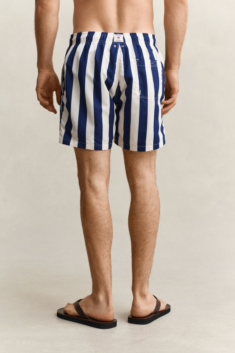 GANT BLOCK STRIPED SWIM SHORTS RICH NAVY