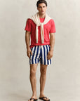GANT BLOCK STRIPED SWIM SHORTS RICH NAVY