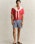 GANT BLOCK STRIPED SWIM SHORTS RICH NAVY