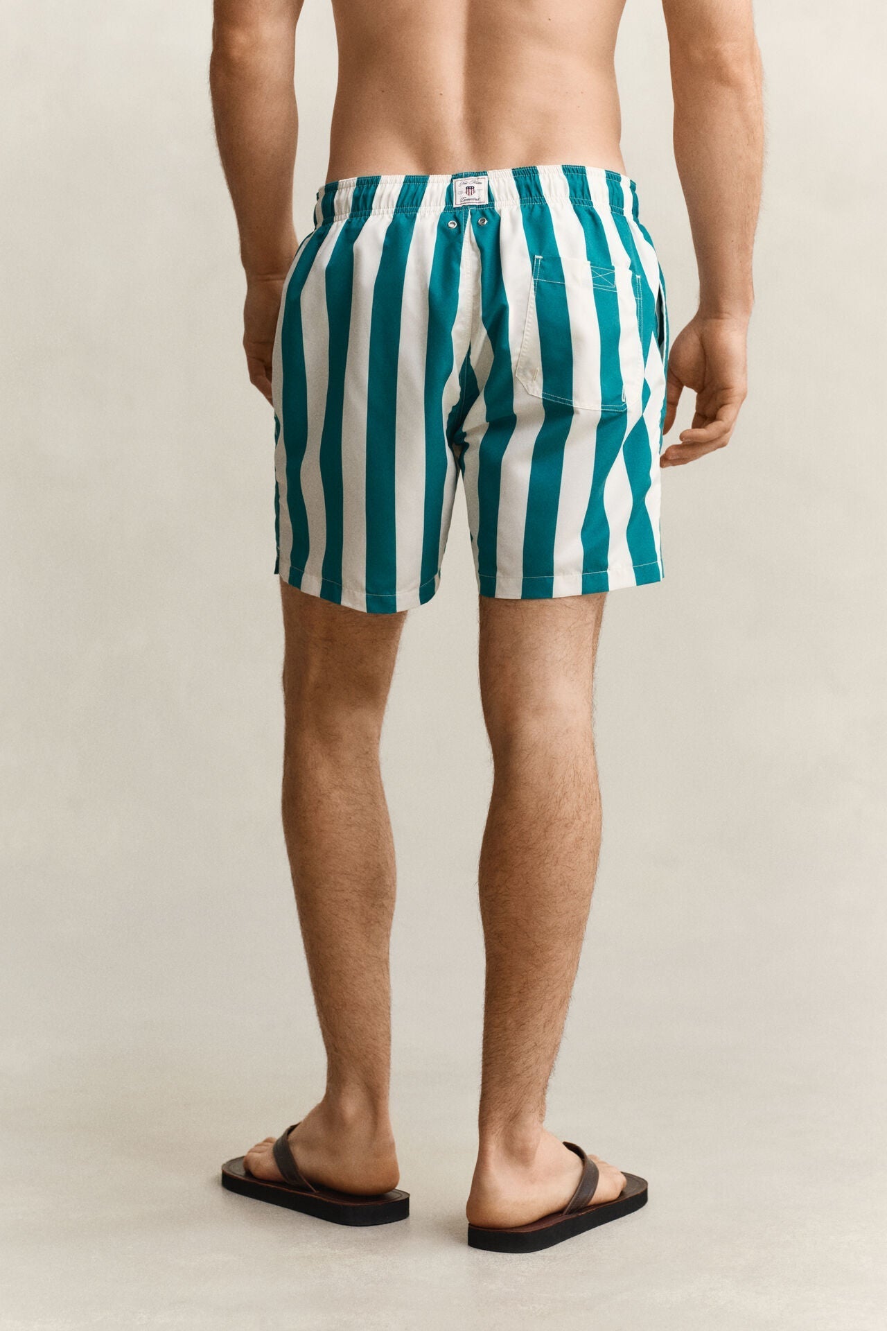 GANT BLOCK STRIPED SWIM SHORTS AQUA BLUE