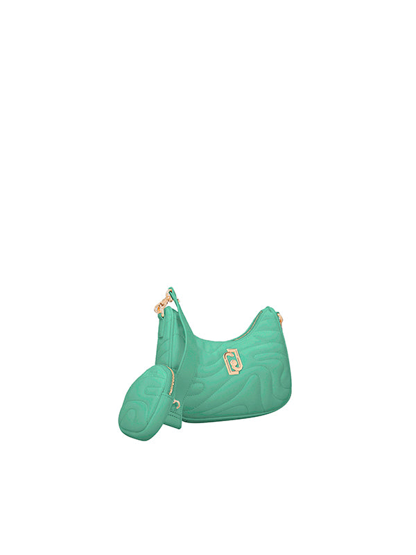 LIU JO BANDOLERA HOBO ACOLCHADA VERDE