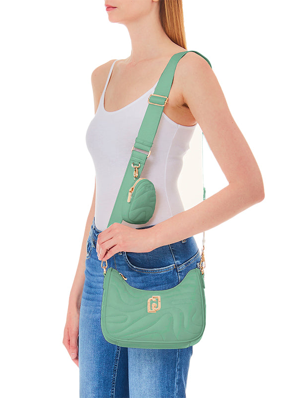 LIU JO BANDOLERA HOBO ACOLCHADA VERDE