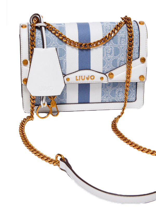 LIU JO BANDOLERA CON CADENA ADONIDE AZUL DENIM