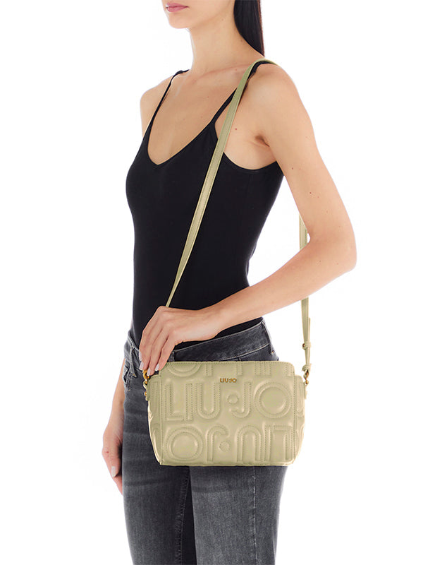 LIU JO BANDOLERA LOGO LIGHT GOLD