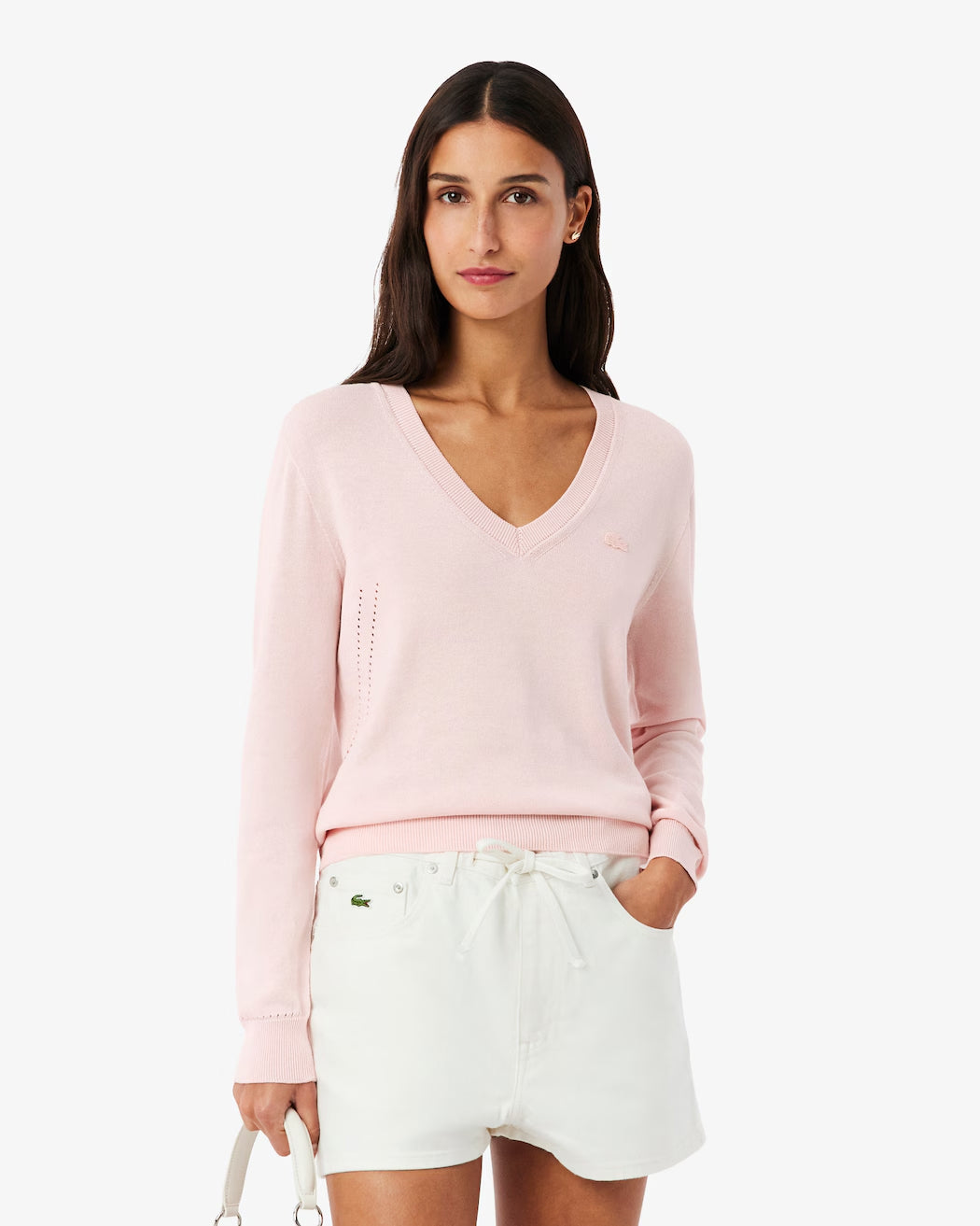 LACOSTE V-NECK SWEATERS FEMALE AD ADY