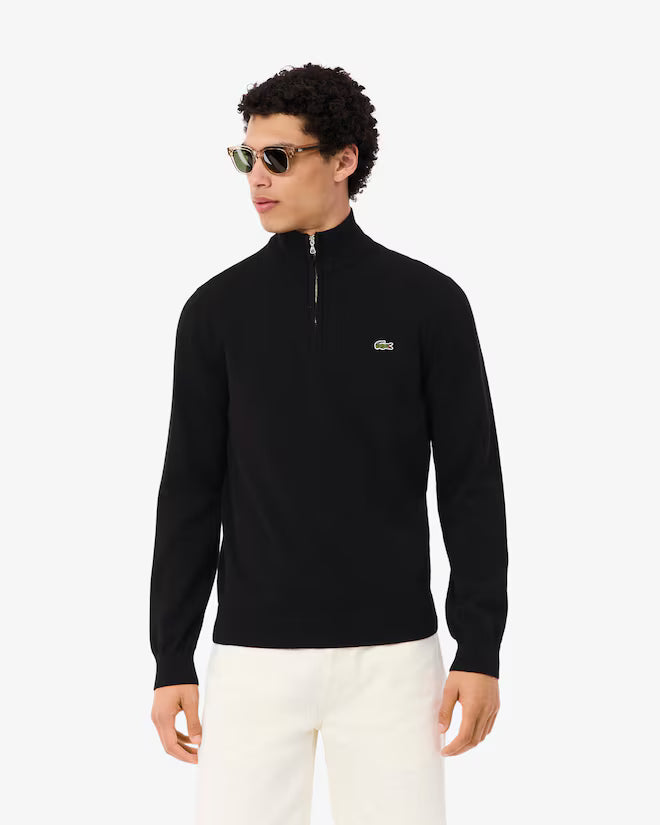 LACOSTE AB153 HALF-ZIP SWEATERS MALE AD NOIR