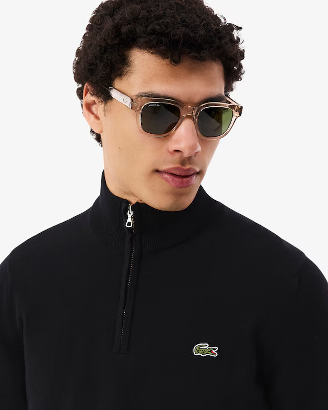 LACOSTE AB153 HALF-ZIP SWEATERS MALE AD NOIR