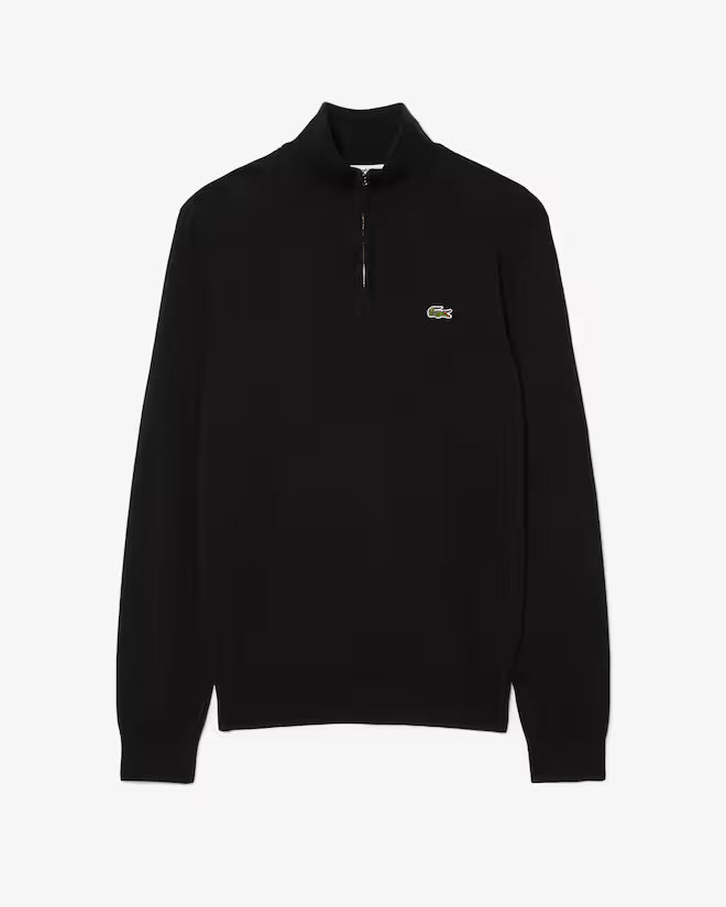 LACOSTE AB153 HALF-ZIP SWEATERS MALE AD NOIR