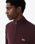 LACOSTE AB153 HALF-ZIP SWEATERS MALE AD OXALIS
