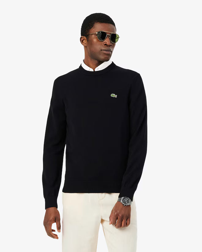 LACOSTE AB148 CREWNECKS SWEATERS MALE NOIR