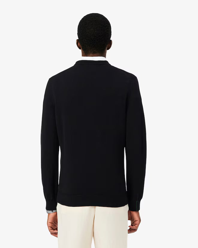 LACOSTE AB148 CREWNECKS SWEATERS MALE NOIR