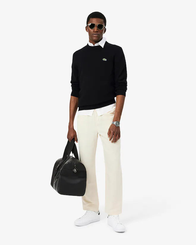 LACOSTE AB148 CREWNECKS SWEATERS MALE NOIR
