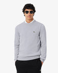 LACOSTE AB148 CREWNECKS SWEATERS MALE ARGENT CHINE