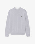 LACOSTE AB148 CREWNECKS SWEATERS MALE ARGENT CHINE