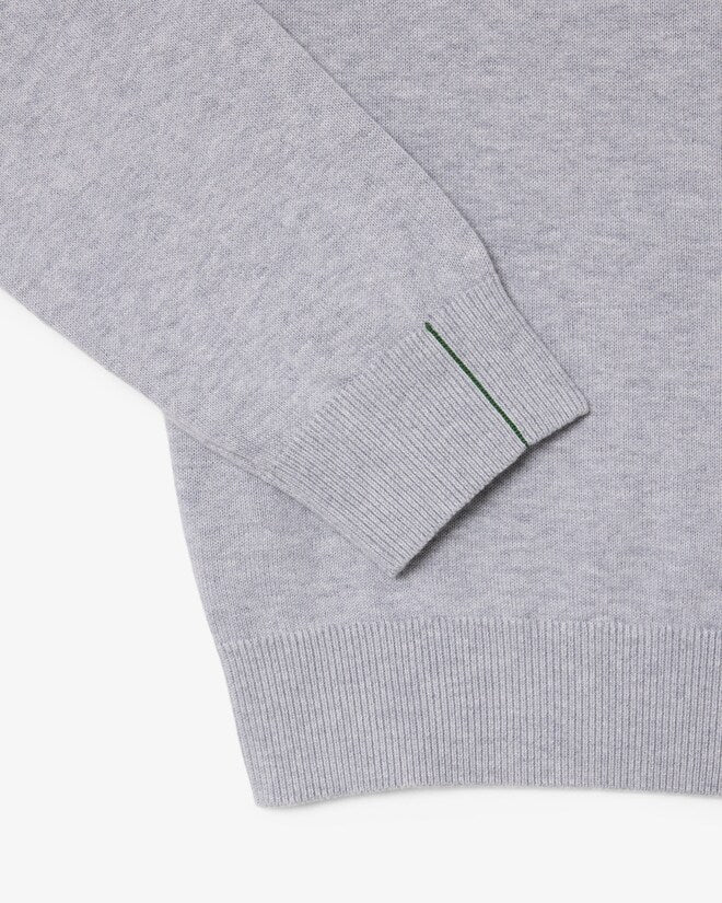 LACOSTE AB148 CREWNECKS SWEATERS MALE ARGENT CHINE
