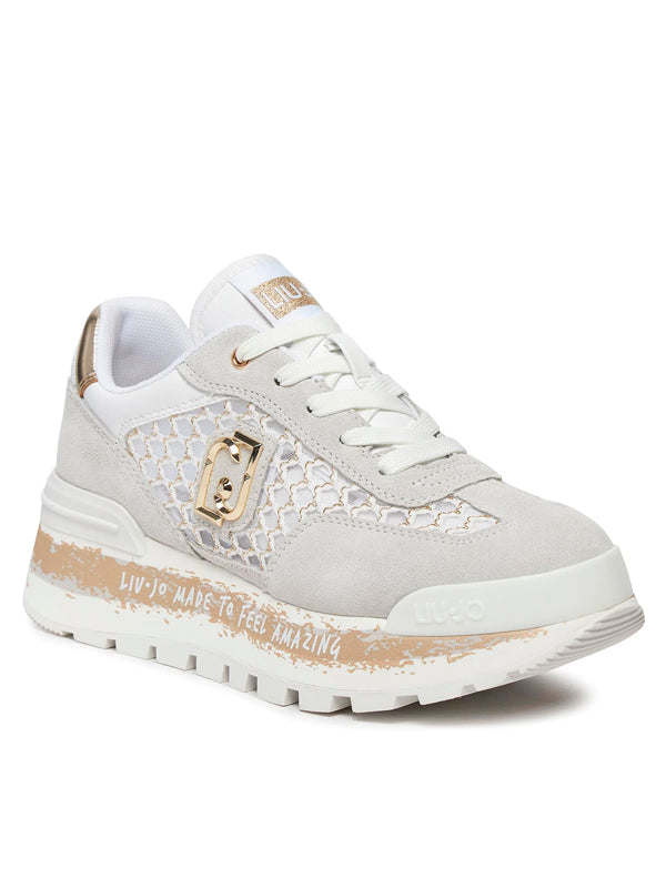 LIU JO SNEAKER AMAZING 23 WHITE/LIGHT GOLD