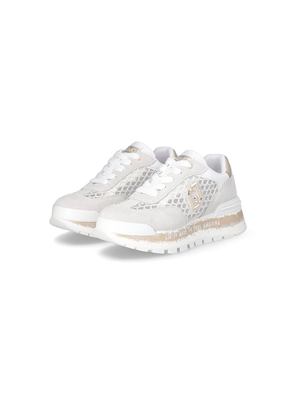 LIU JO SNEAKER AMAZING 23 WHITE/LIGHT GOLD