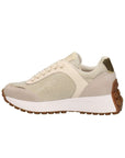 LIU JO SNEAKER COW SUEDE/LUREX MESH PURITY BEIGE