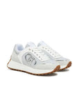 LIU JO SNEAKER COW SUEDE/LUREX MESH PURITY BLANCO