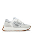 LIU JO SNEAKER COW SUEDE/LUREX MESH PURITY BLANCO