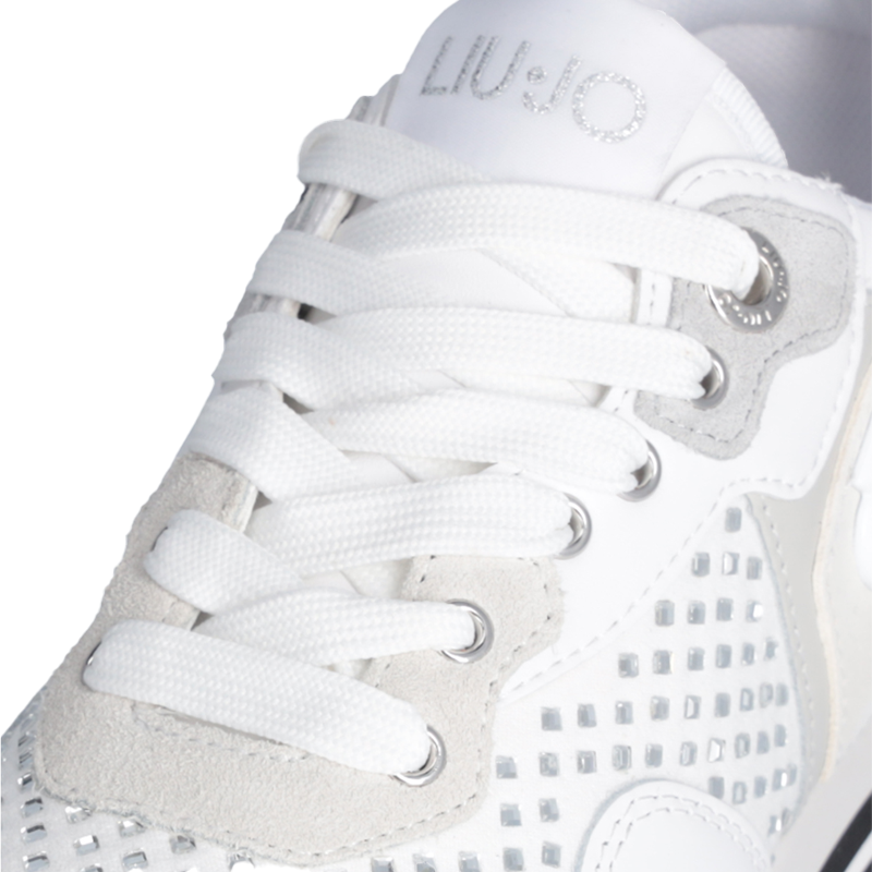 LIU JO MAXI WONDER 01 SNEAKERS STRASS WHITE