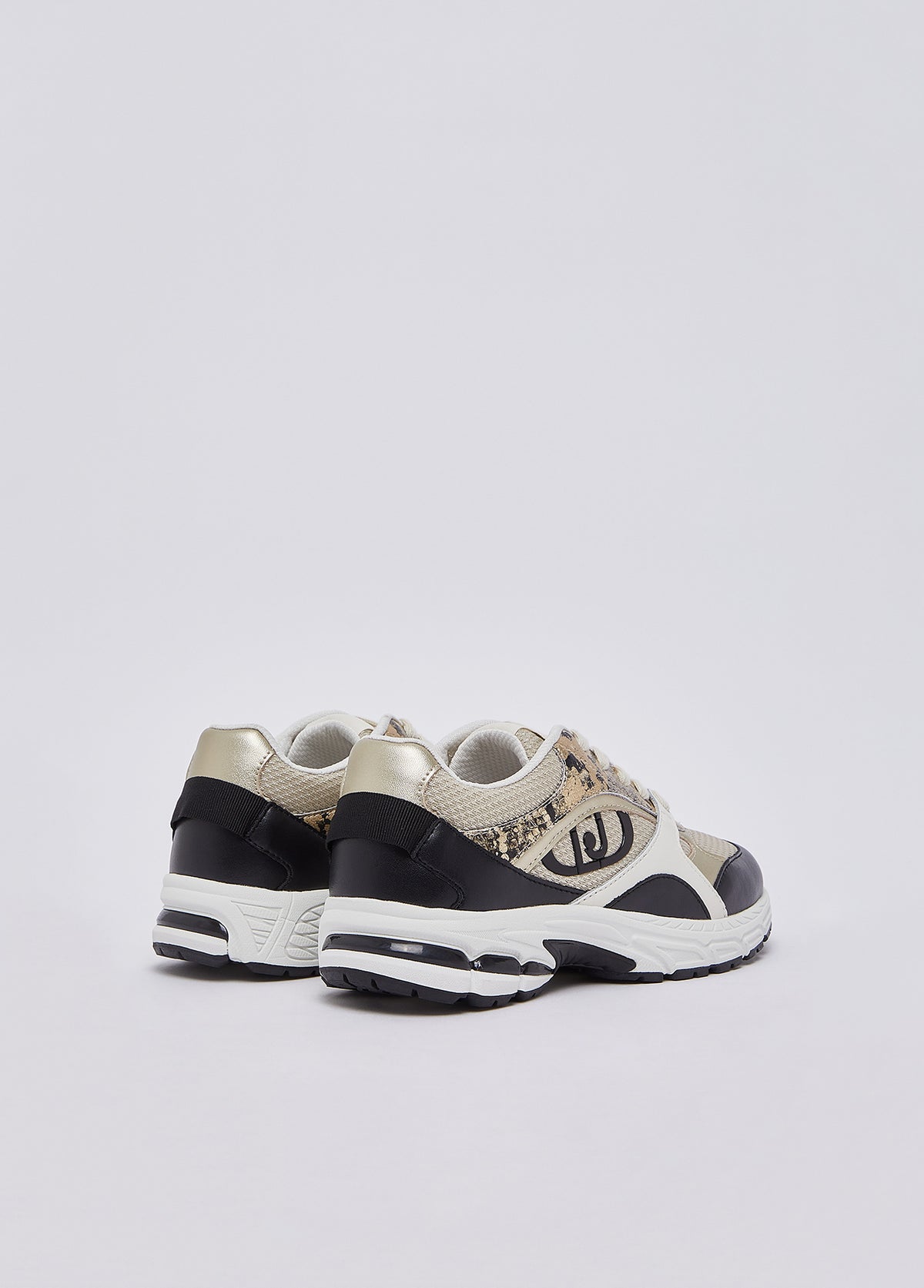 LIUJO ZAPATILLA EFECTO PITON NEGRO/DORADO