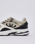 LIUJO ZAPATILLA EFECTO PITON NEGRO/DORADO