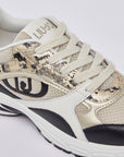 LIUJO ZAPATILLA EFECTO PITON NEGRO/DORADO
