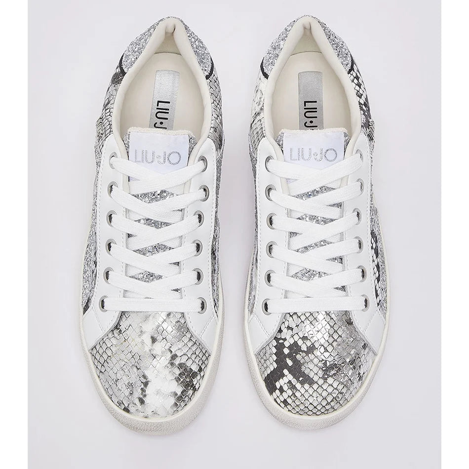 LIU JO MILEY C01 - SNEAKER SPREADING META SILVER