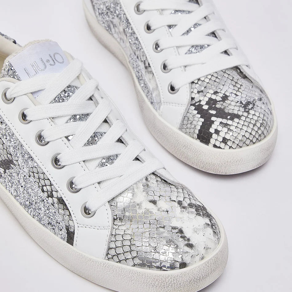 LIU JO MILEY C01 - SNEAKER SPREADING META SILVER