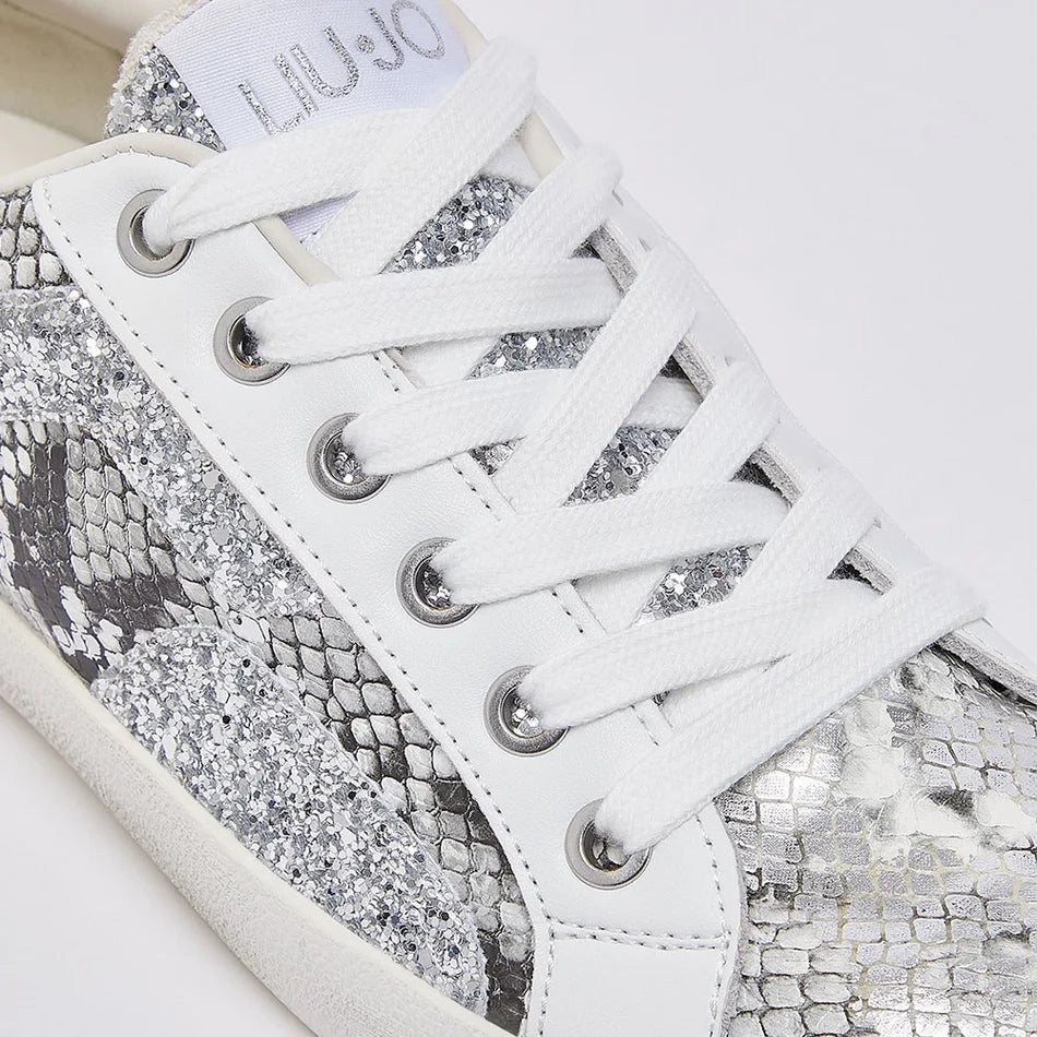 LIU JO MILEY C01 - SNEAKER SPREADING META SILVER