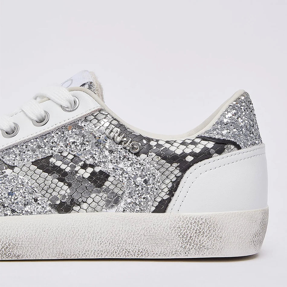 LIU JO MILEY C01 - SNEAKER SPREADING META SILVER