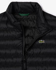 LACOSTE CHALECO ACOLCHADO HIDRÓFUGO NEGRO