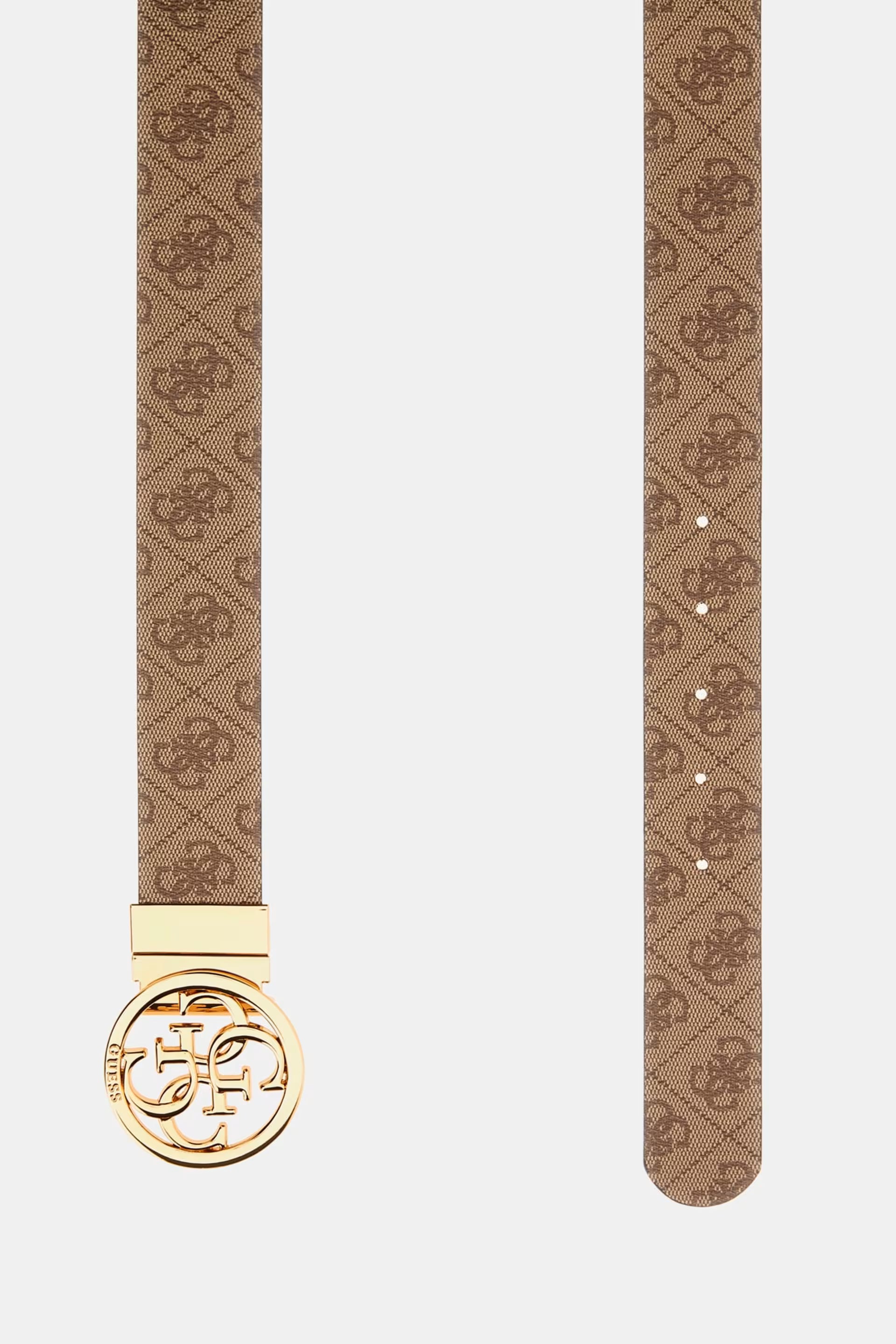 GUESS NOELLE ADJ &amp; REV PANT BELT H35 LATTE LOGO/LI