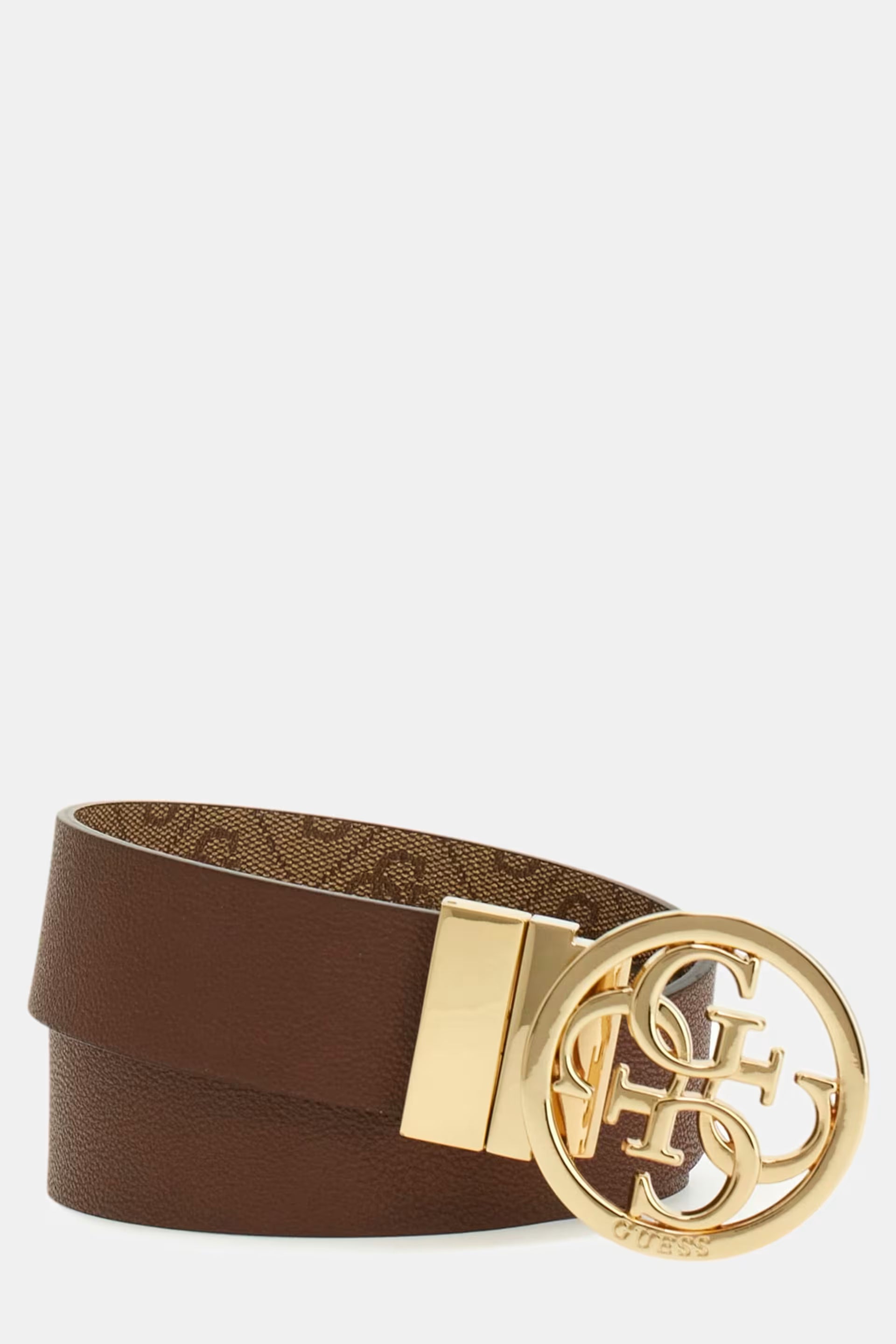 GUESS NOELLE ADJ &amp; REV PANT BELT H35 LATTE LOGO/LI