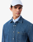 LACOSTE  CASUAL SHIRTS MALE ADULT WASHED DEEP