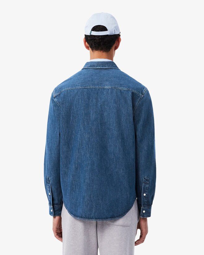 LACOSTE  CASUAL SHIRTS MALE ADULT WASHED DEEP