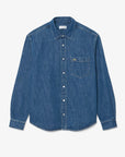LACOSTE  CASUAL SHIRTS MALE ADULT WASHED DEEP