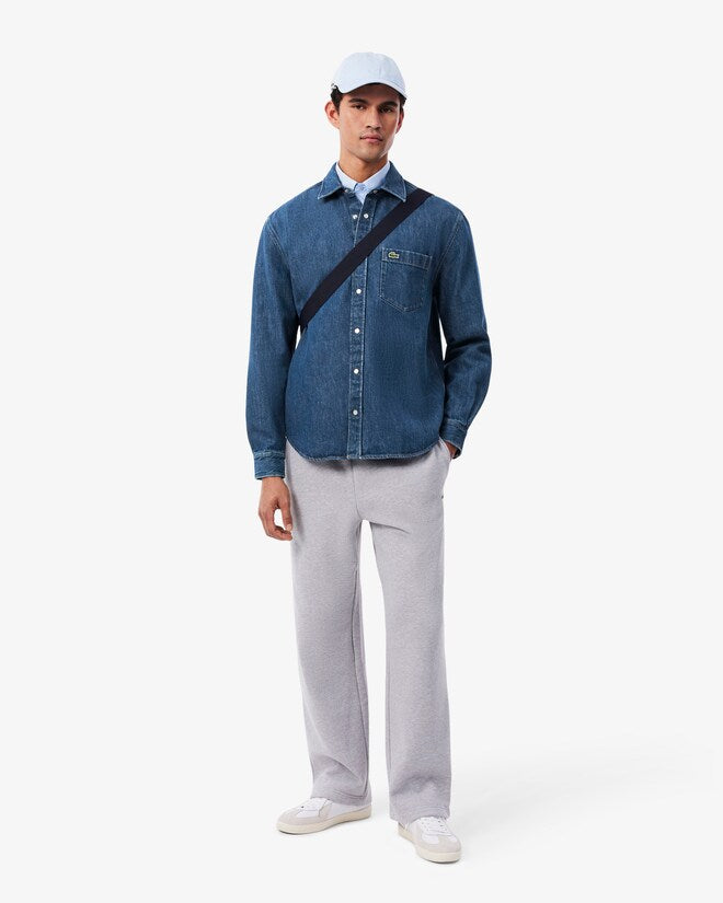 LACOSTE  CASUAL SHIRTS MALE ADULT WASHED DEEP