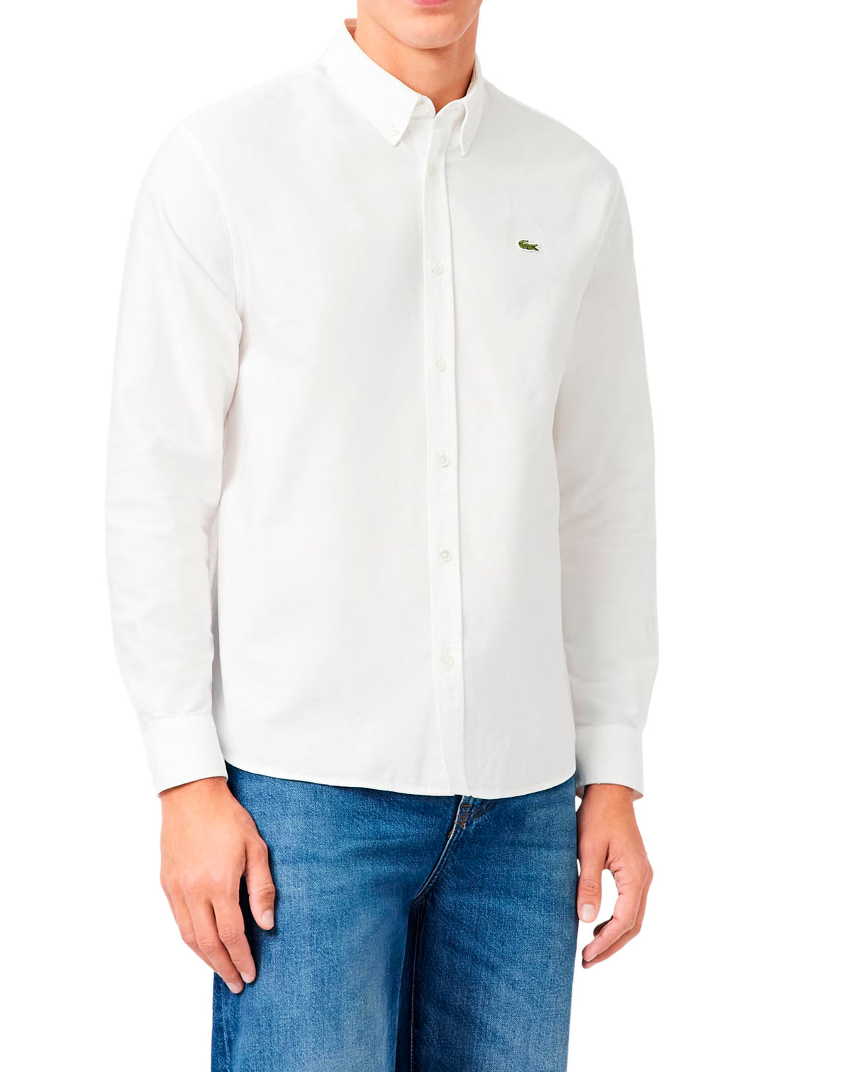 LACOSTE AB782 CASUAL SHIRTS MALE ADULT BLANC