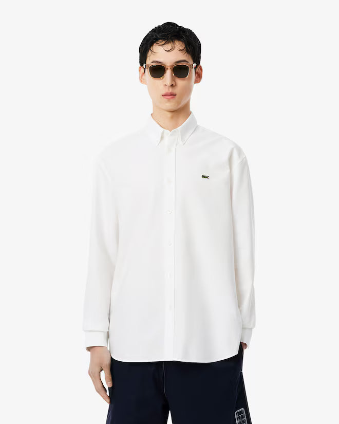 LACOSTE AB782 CASUAL SHIRTS MALE ADULT BLANC