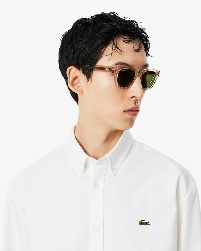 LACOSTE AB782 CASUAL SHIRTS MALE ADULT BLANC